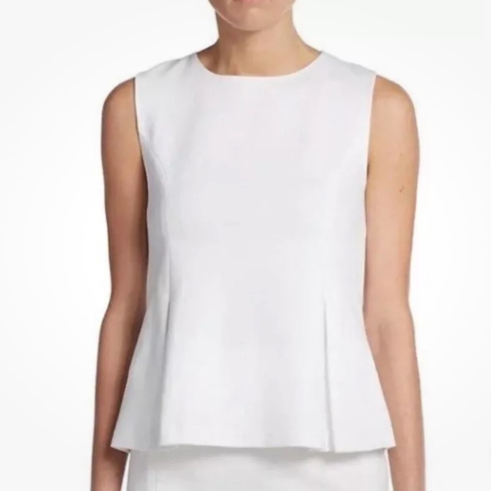 Diane Von Furstenberg White Sleeveless Blouse